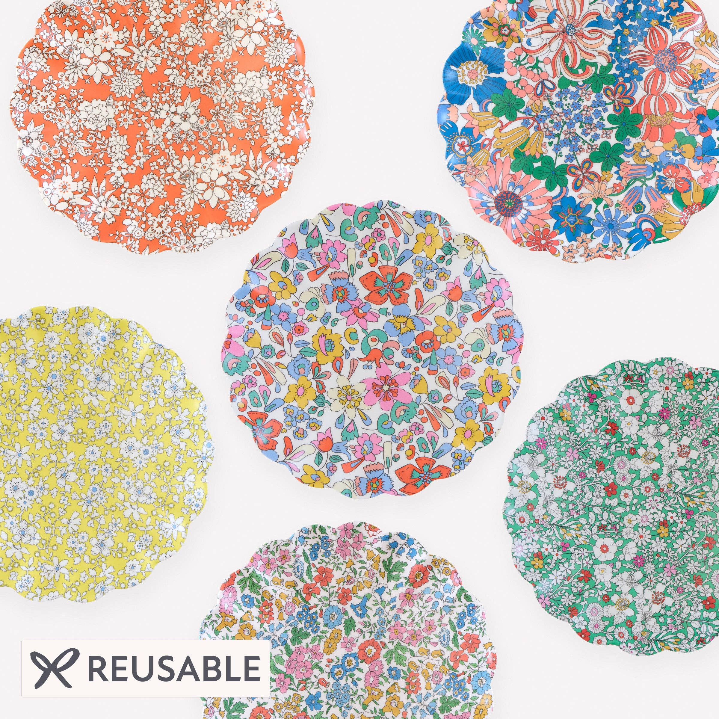 Meri Meri x Liberty Garden Party Reusable Small Plates