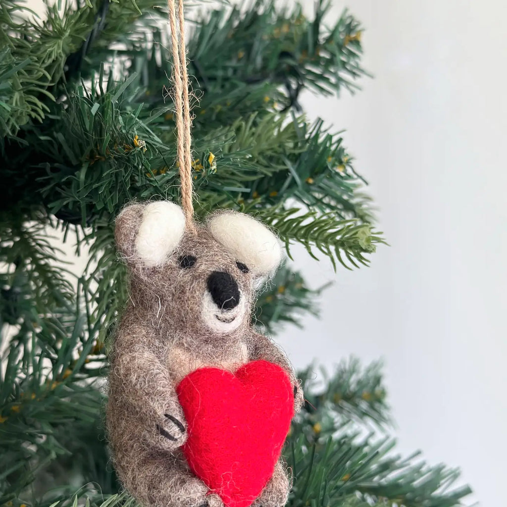 Felt Ornament - Koala Holding Heart image 2