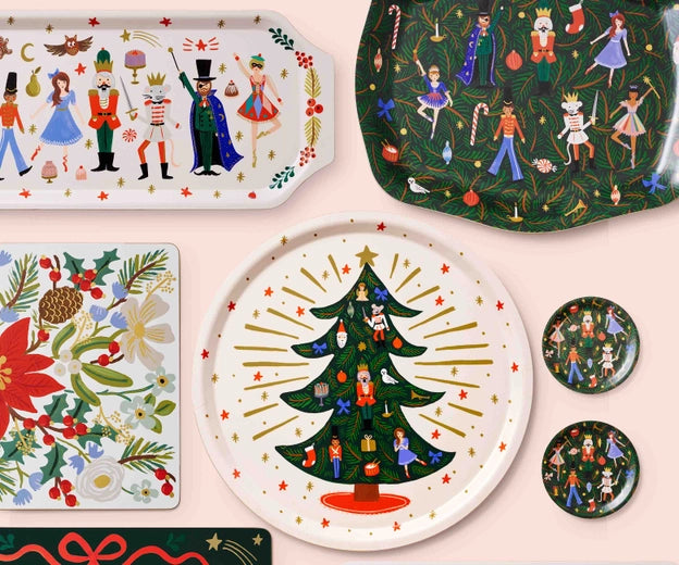 Holiday Tree Round Serving Tray image 1