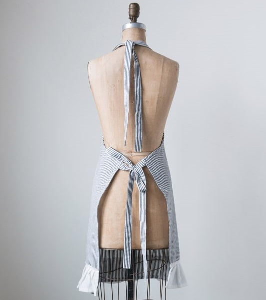 Woven Cotton Apron w/ Pocket & Ruffle image 2