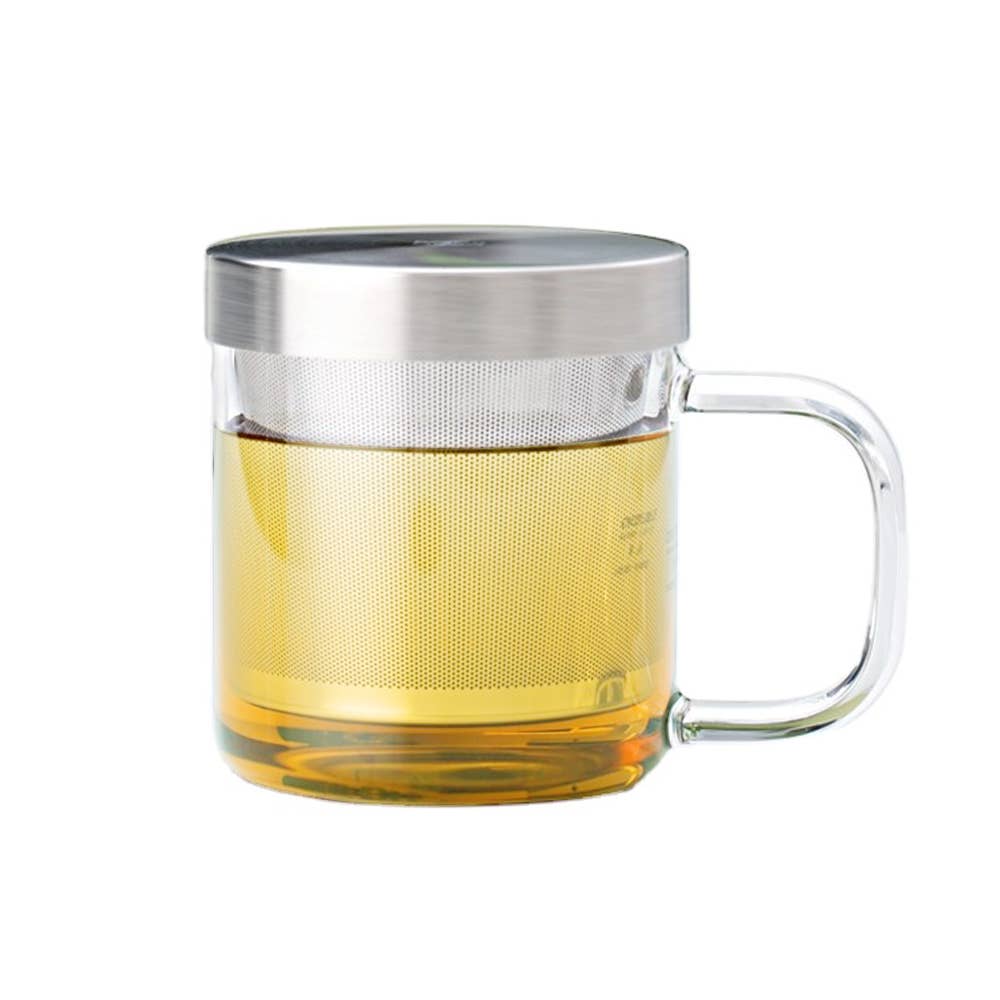 Glass Tea Mug with Stainless Steel Infuser image 0