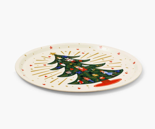 Holiday Tree Round Serving Tray image 2