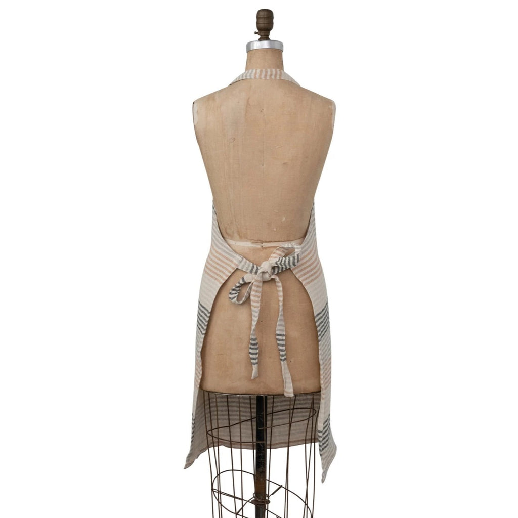 Woven Cotton Apron w/ 2 Pockets image 2