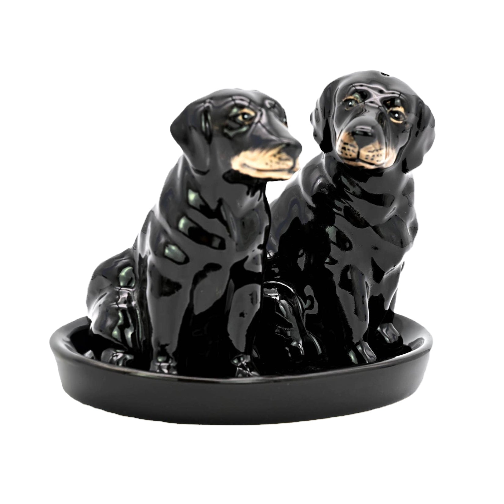 Salt and Pepper Shaker - Black Labrador image 1