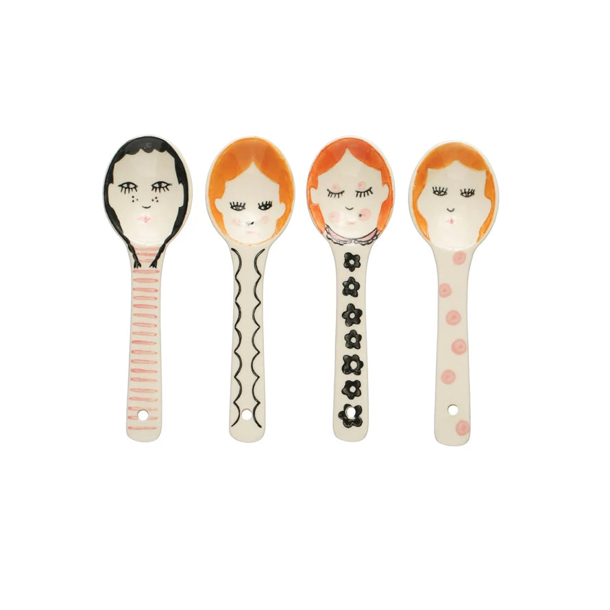 Hand Painted Lady Face Spoon image 0