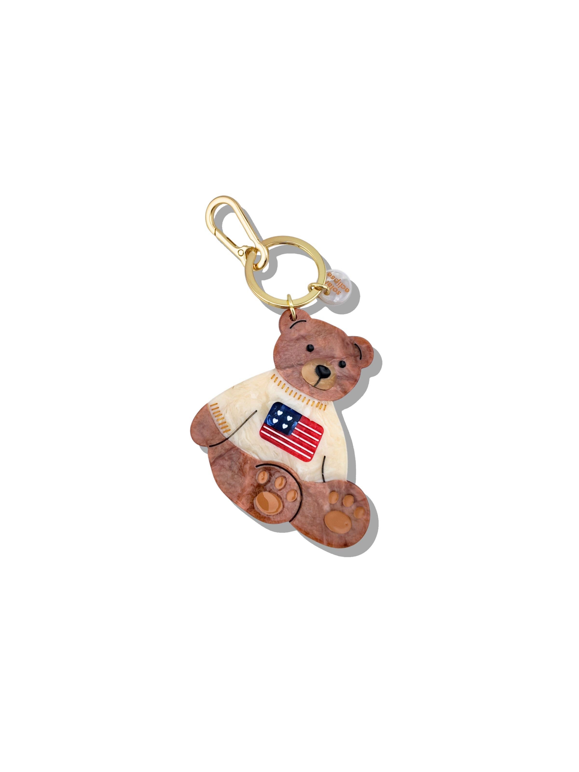 Americana Teddy Bear Bag Charm