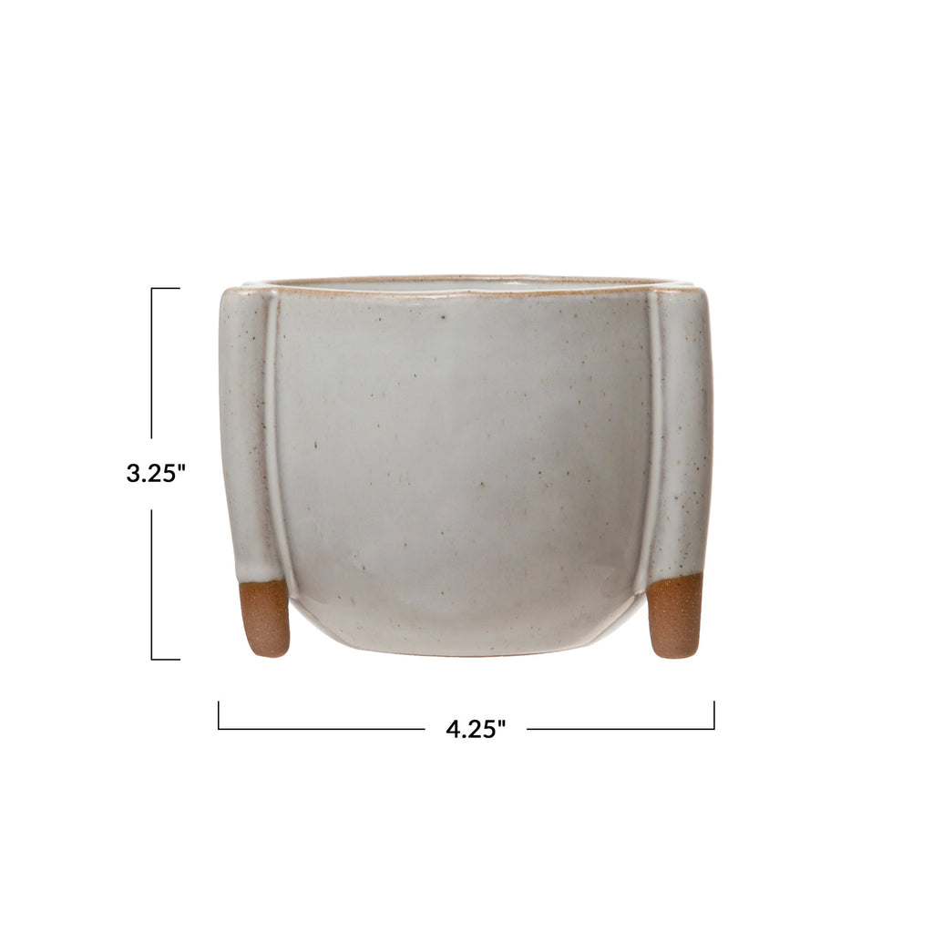 Stoneware Footed Planter image 3