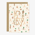 HBDAY Yoga Greeting Card image 0