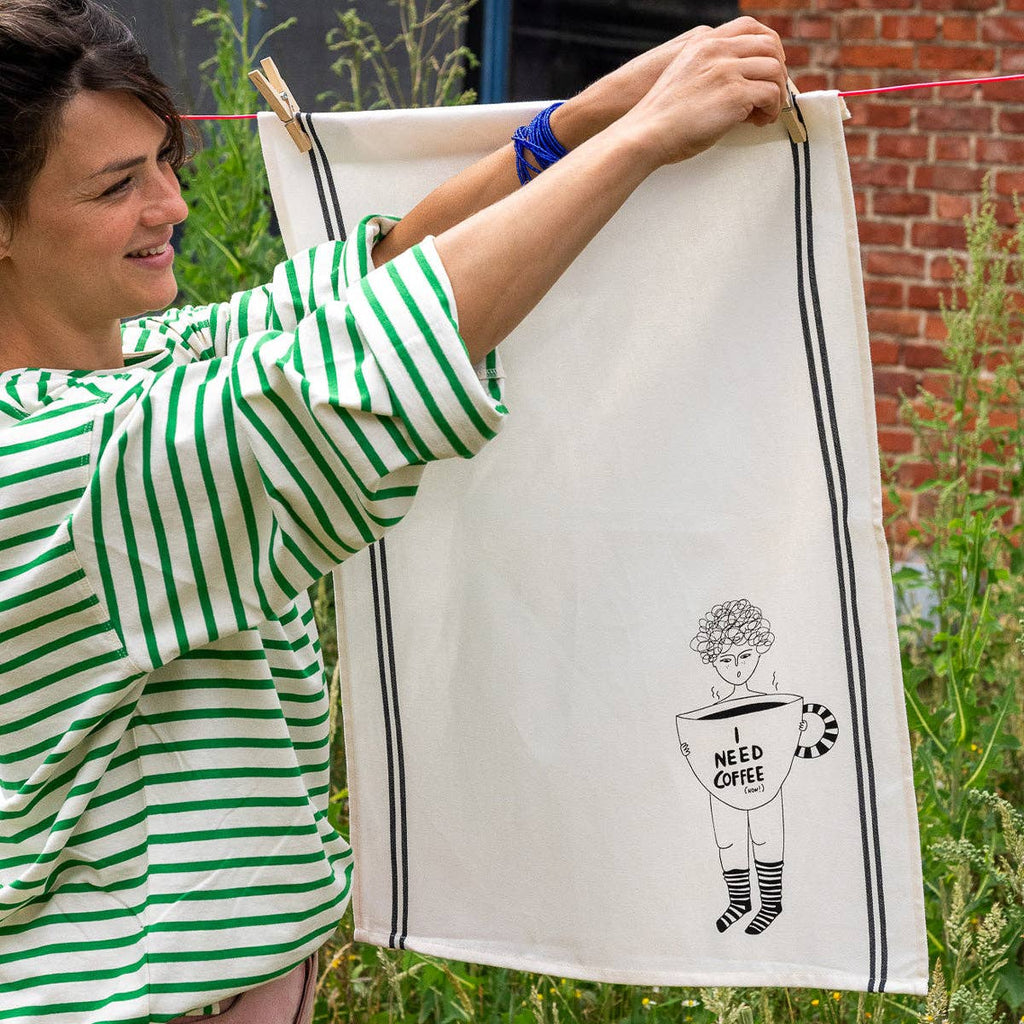 Tea Towel - Coffee Now