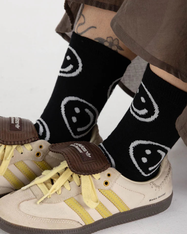 Crew Sock Black Happy image 1