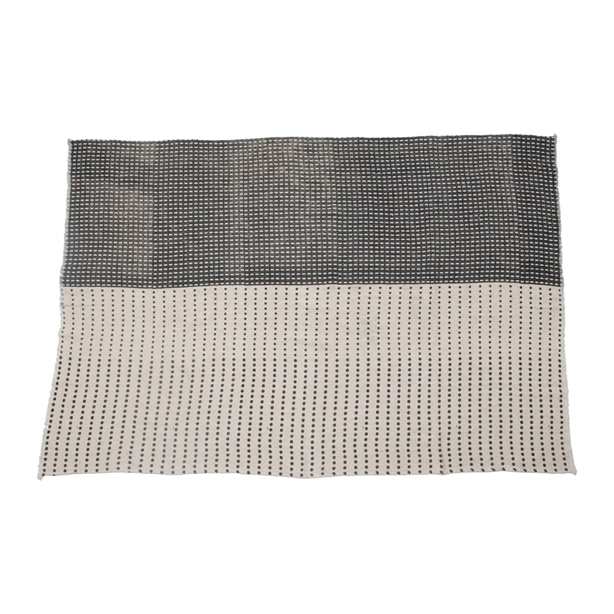 Cotton Blend Slub Throw with Frayed Edges image 3