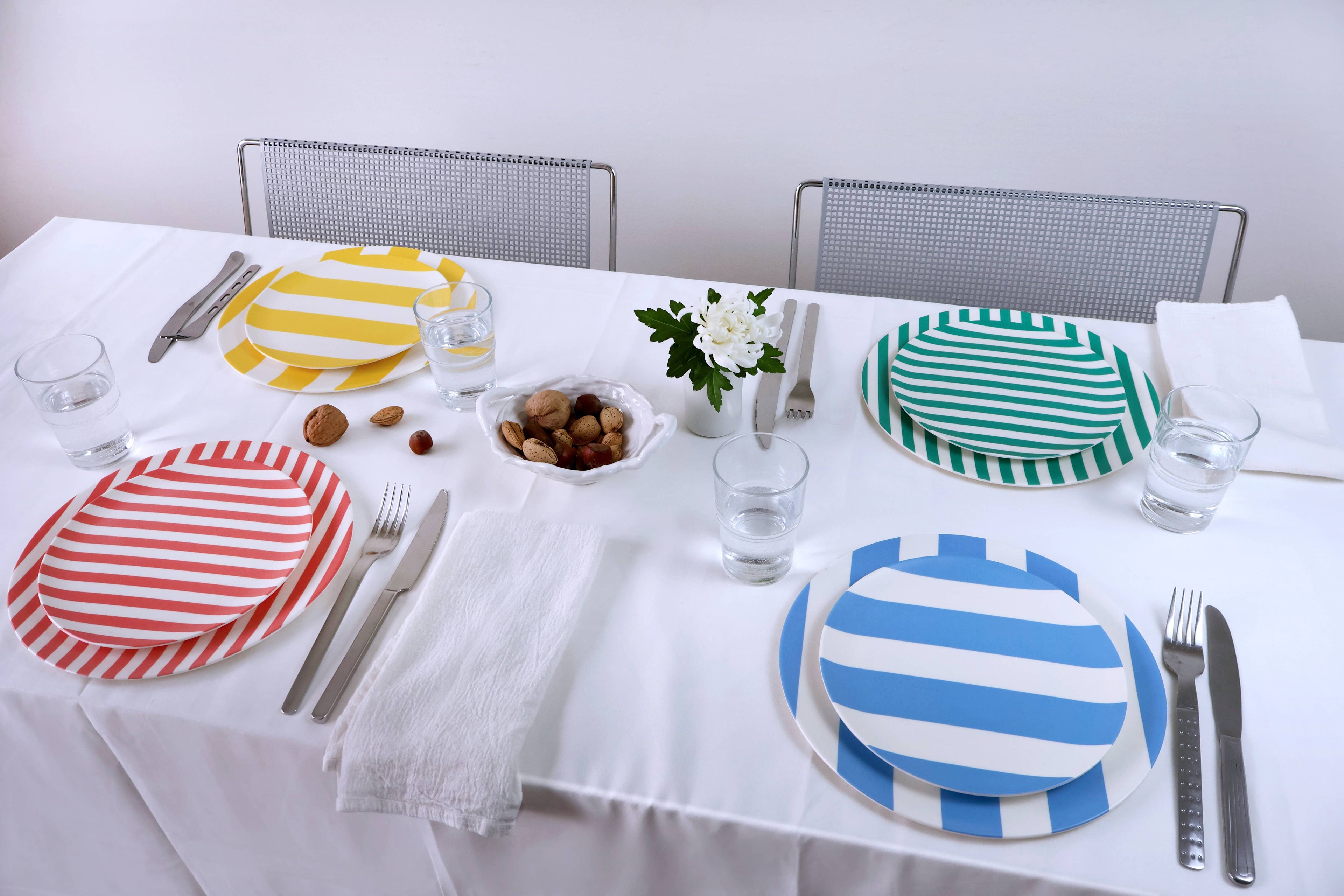 Naples Blue Stripe Dinner Plate