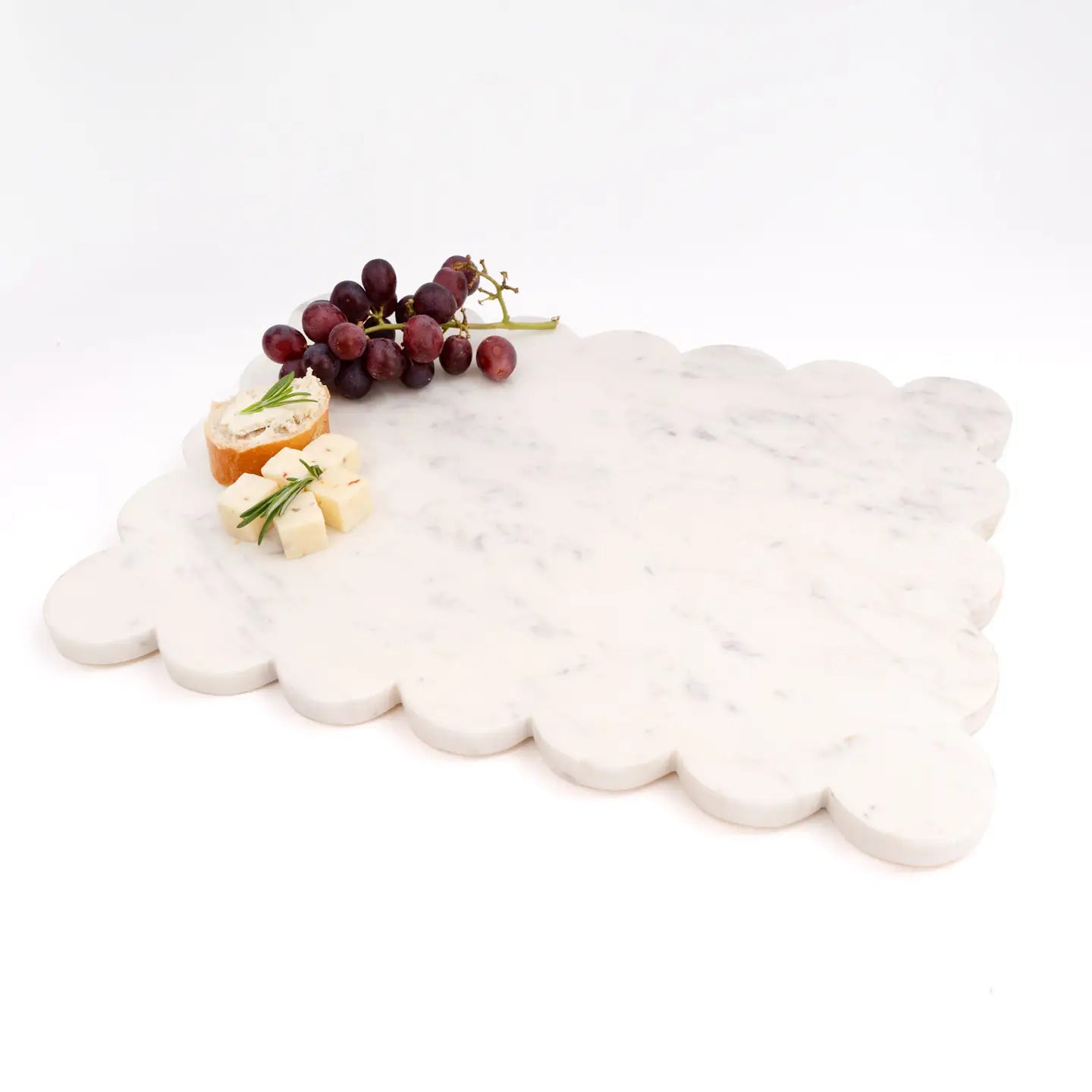 White Marble Scalloped Serving Board image 4