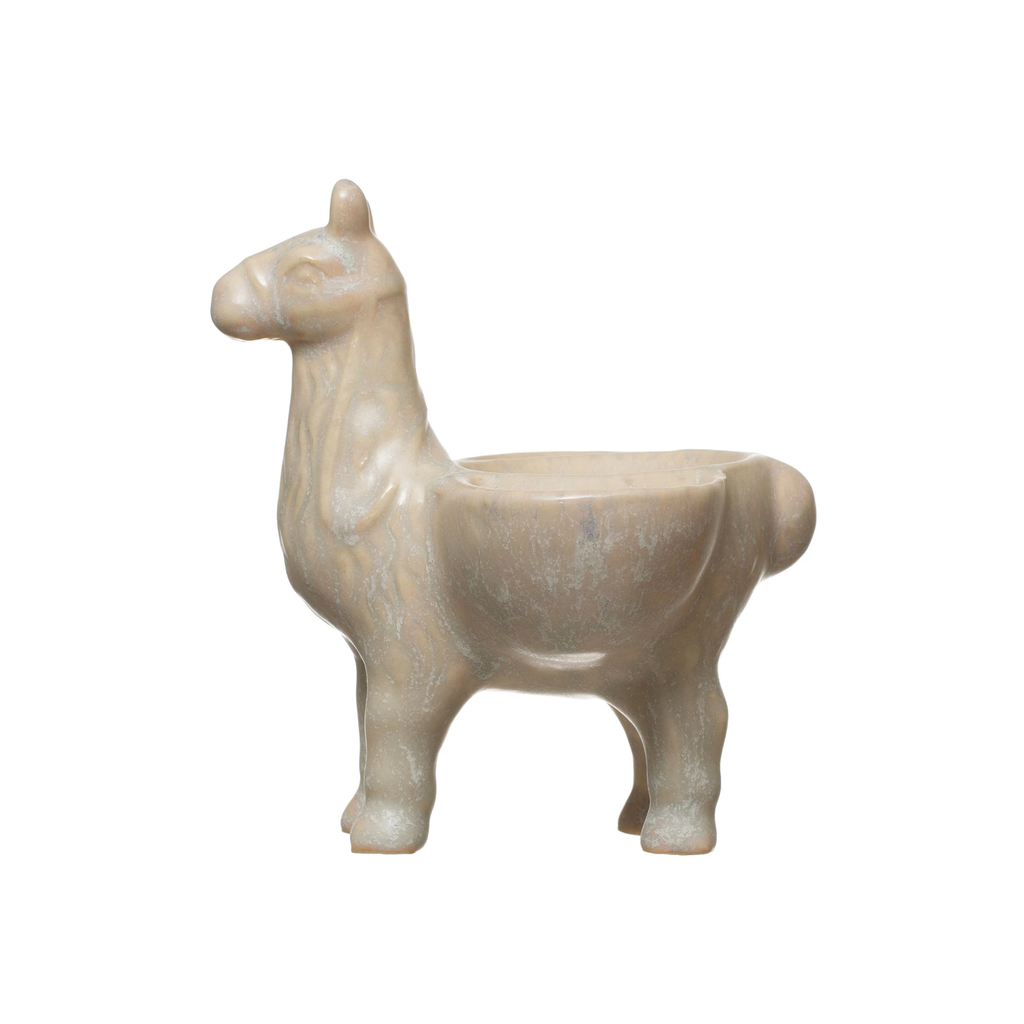 Decorative Stoneware Standing Llama Dish image 2