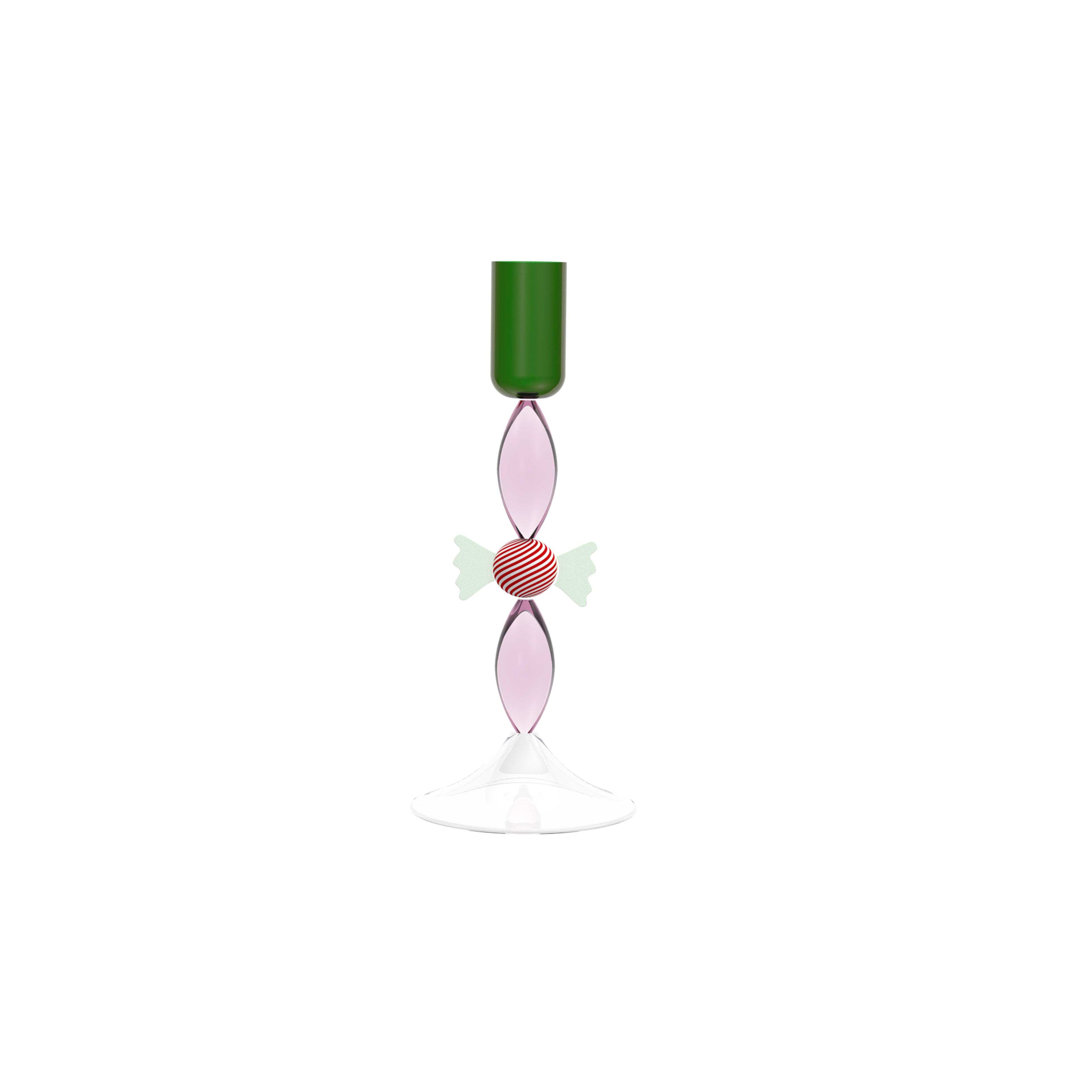 Candleholder - Green/Red Candy image 0