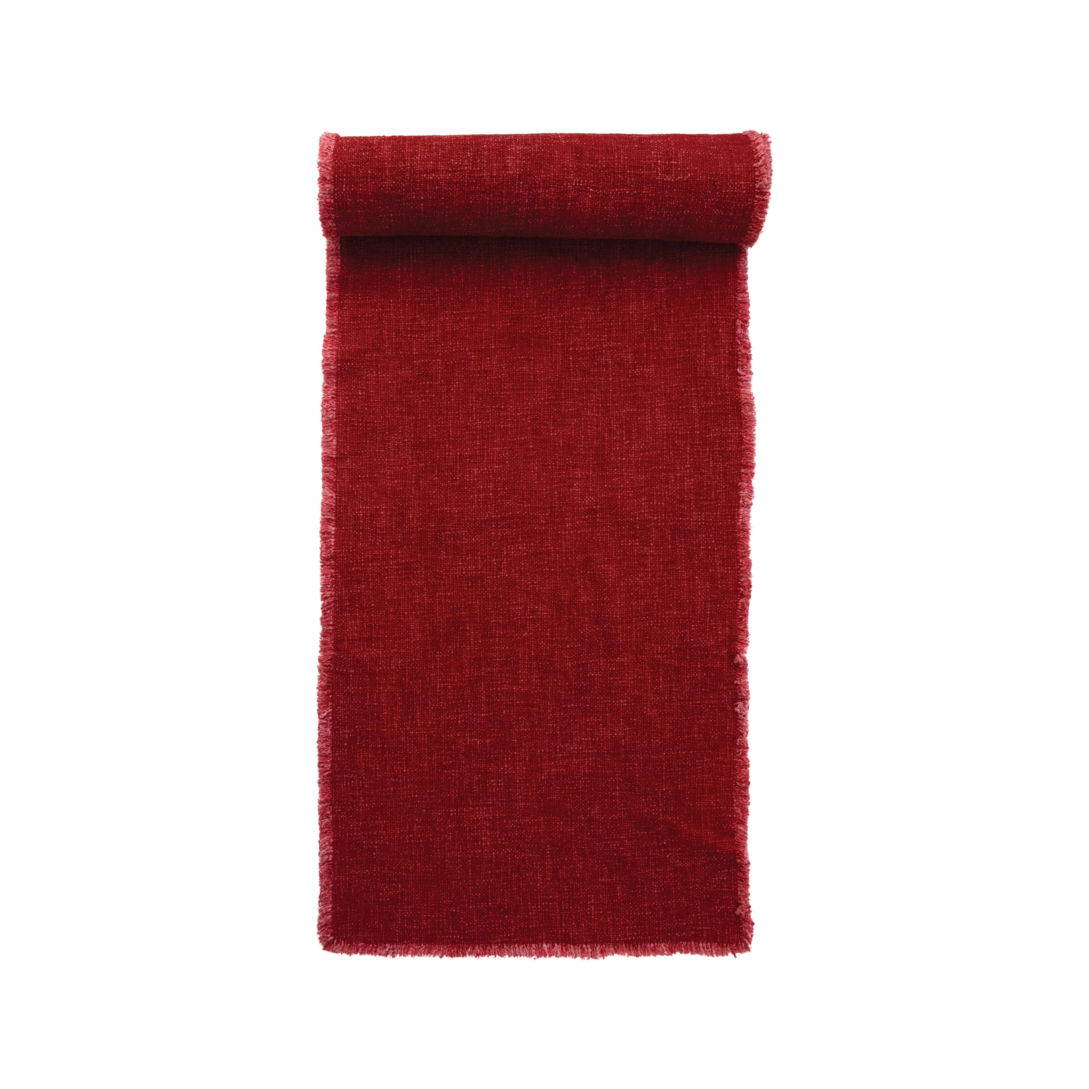 Linen Blend Table Runner - Red / 108"L x 14"W image 0