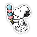 Peanuts® Waterproof Sticker - Snoopy Eating Ice Cream