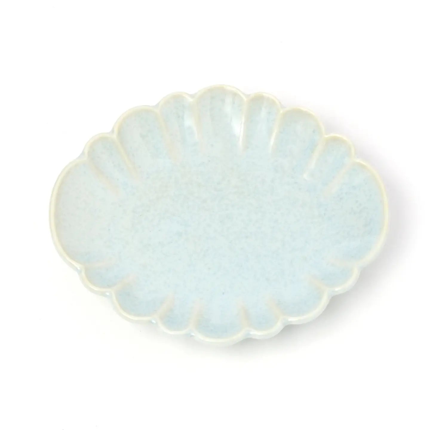 Mino Ware Mini Oval Chrysanthemum image 0