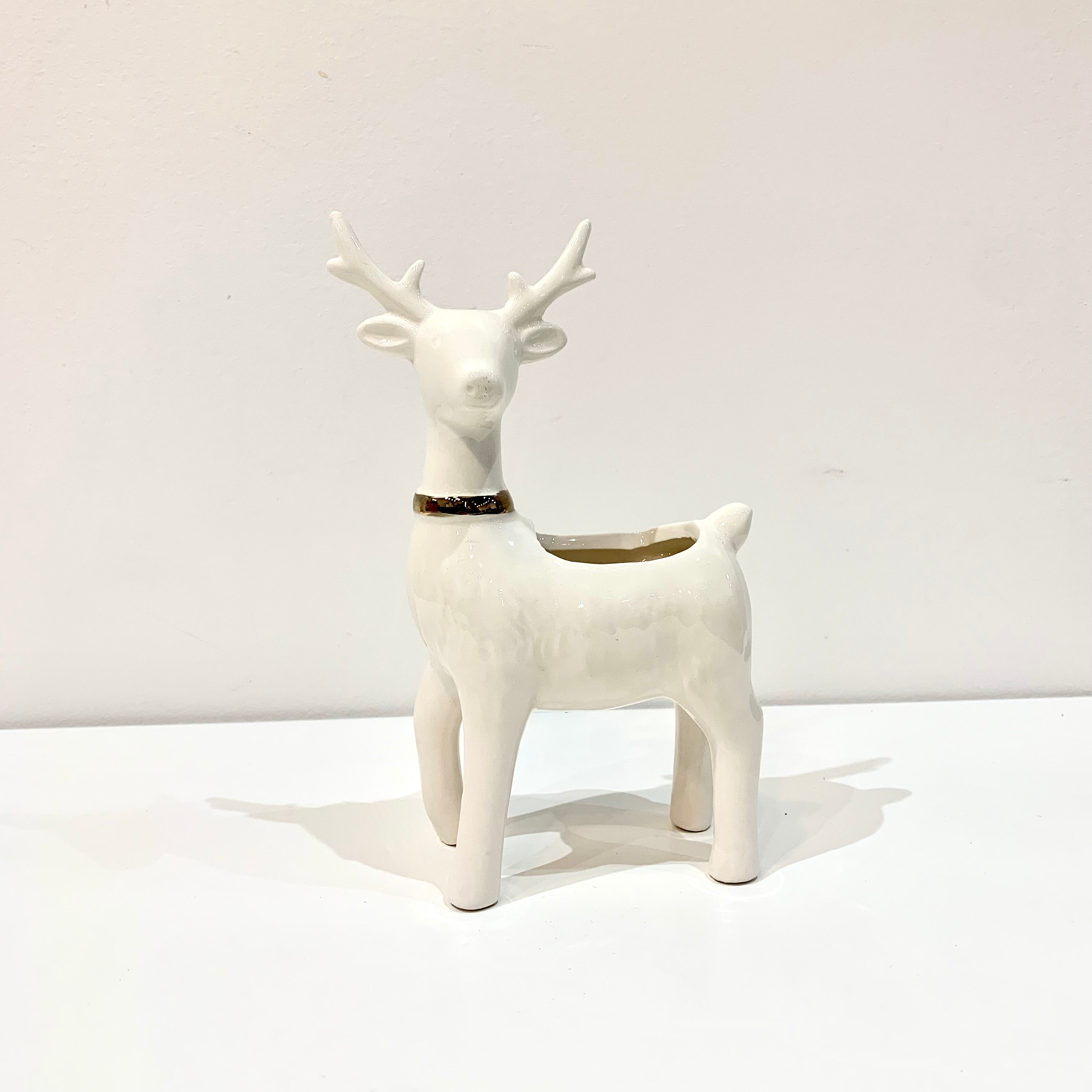 Stoneware Reindeer Planter image 0