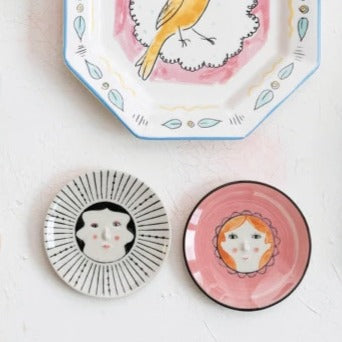 Hand Painted Lady Face Plate image 1