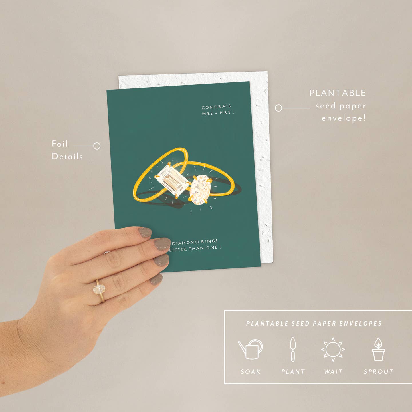 Wedding Rings - Engagement & Wedding Card image 1