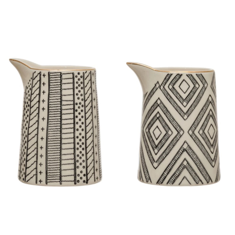 Stoneware Creamer with Pattern image 0