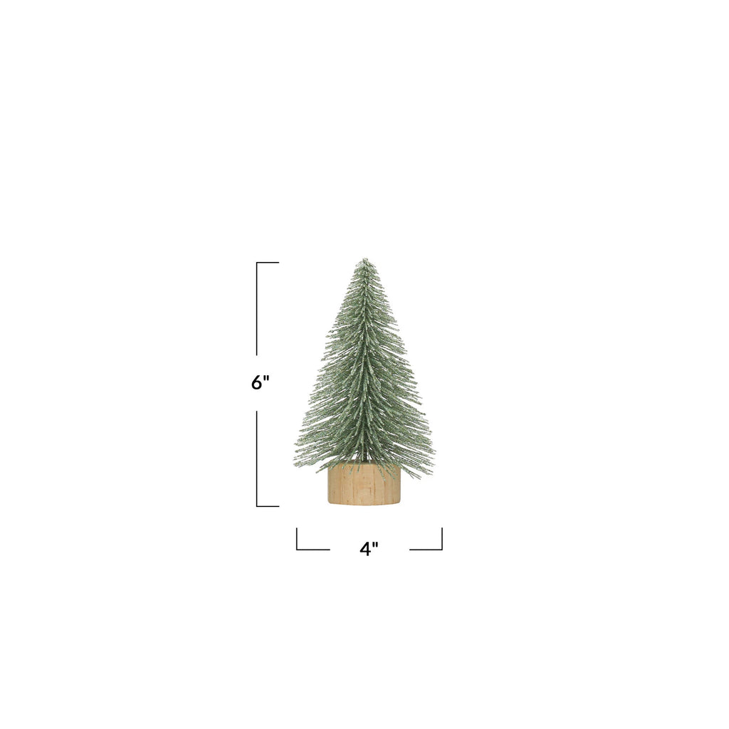 Tree w/ Glitter & Wood Base image 2