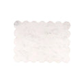 White Marble Scalloped Serving Board image 0