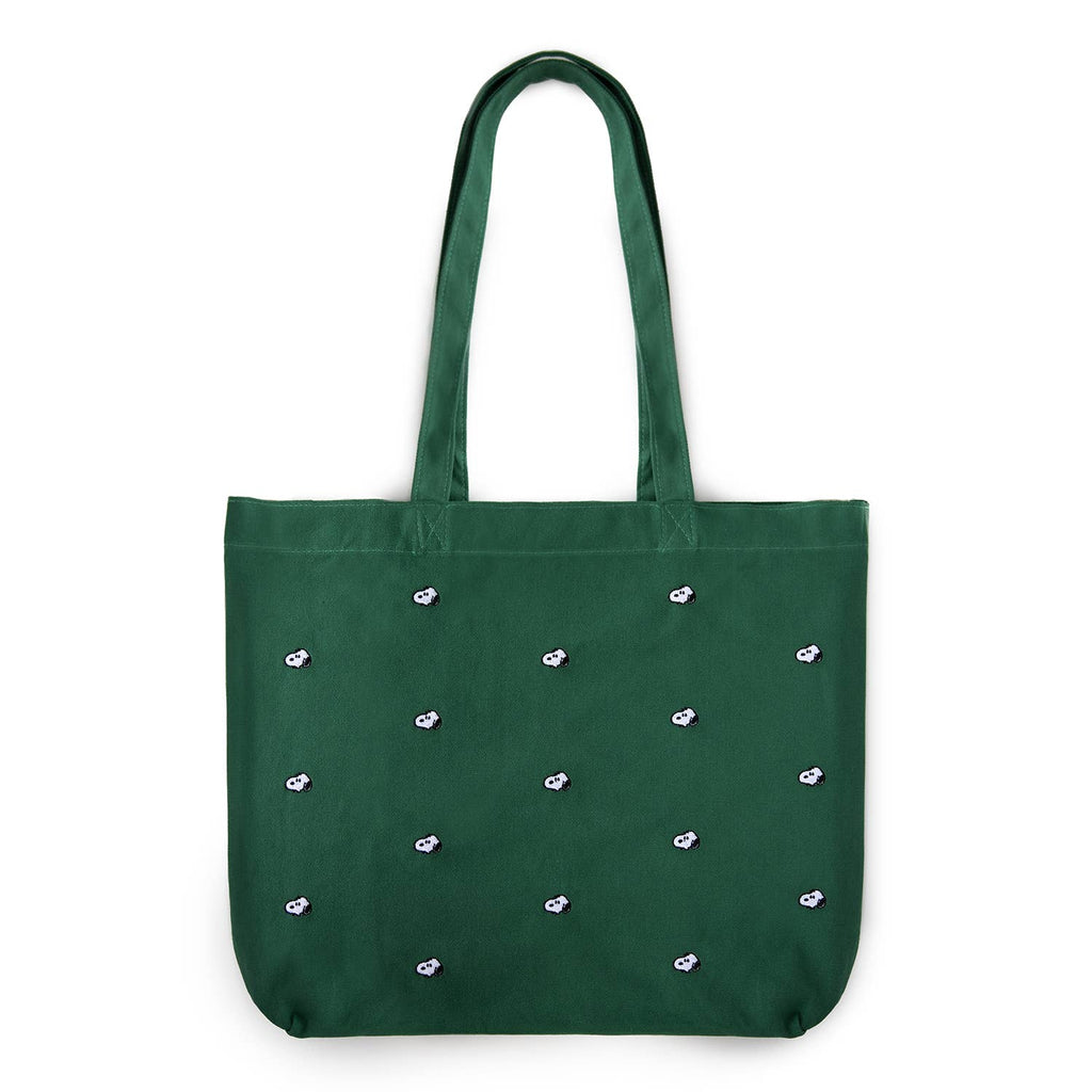 Snoopy Embroidered Tote Bag (Forest)