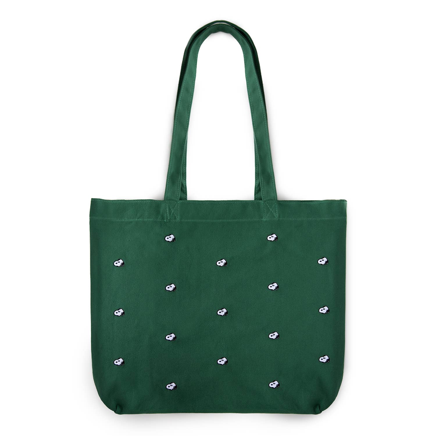 Snoopy Embroidered Tote Bag (Forest)