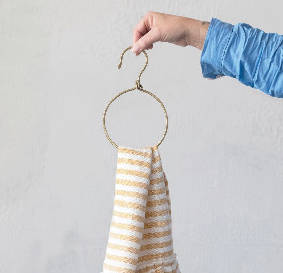 Metal Ring w/ Hook - Brass image 1