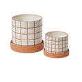 Gridline Pot with Saucer image 0