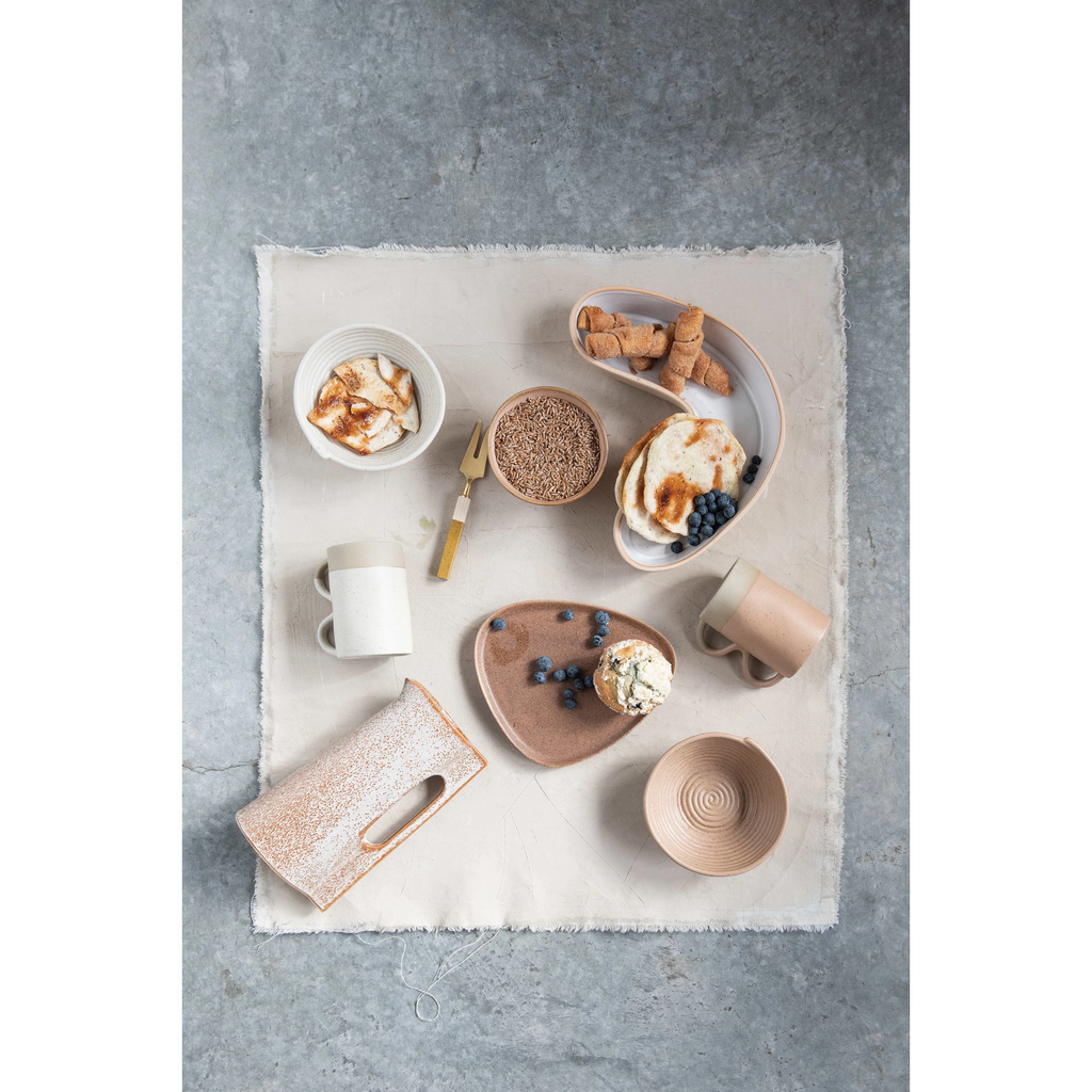 Stoneware Plate with Matte Reactive Glaze - Brown image 4