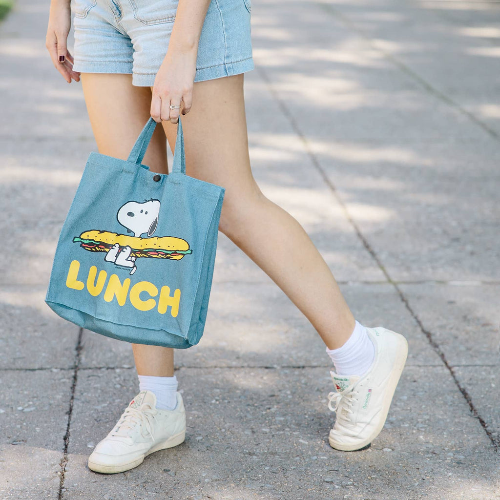 Snoopy Vintage Market Tote - Snoopy Lunch
