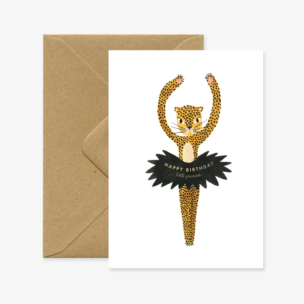 Leopard Ballet Greeting Card image 0