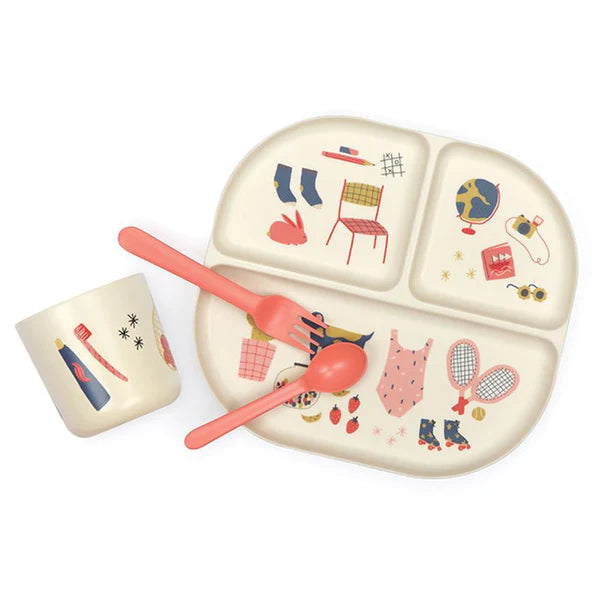 Illustrated Kid Dinner Set image 0