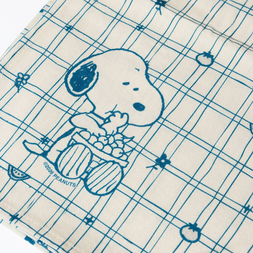 Snoopy Cherry Basket Tea Towel - Blue