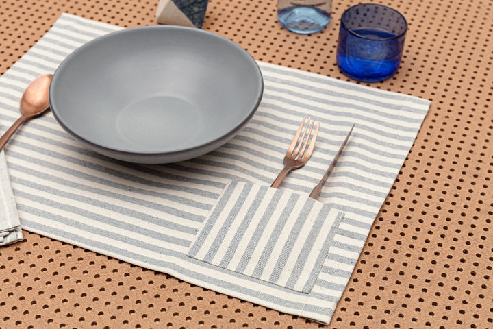 Placements - Striped with Pocket (Set of 4) image 1