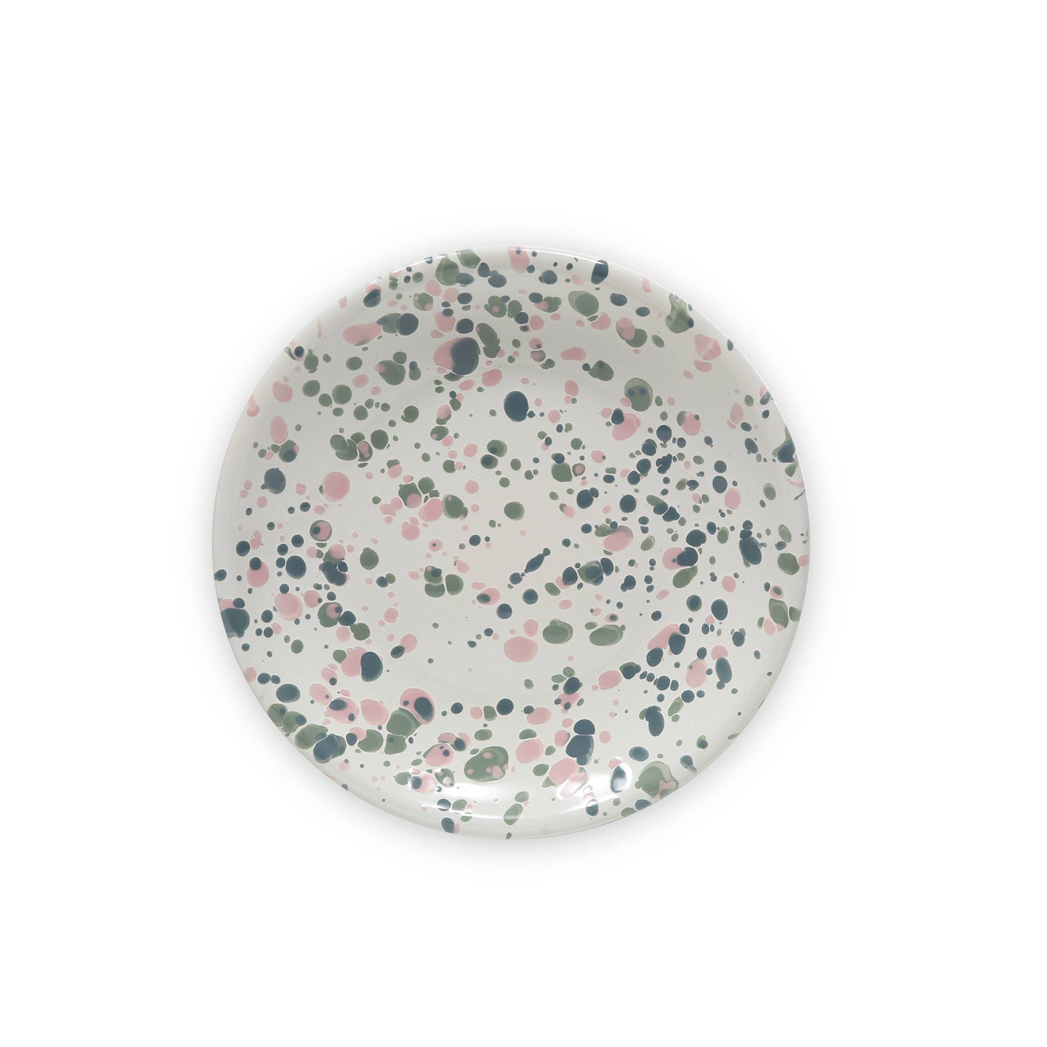 Catalina Coupe Salad Plate - Mint Hibiscus