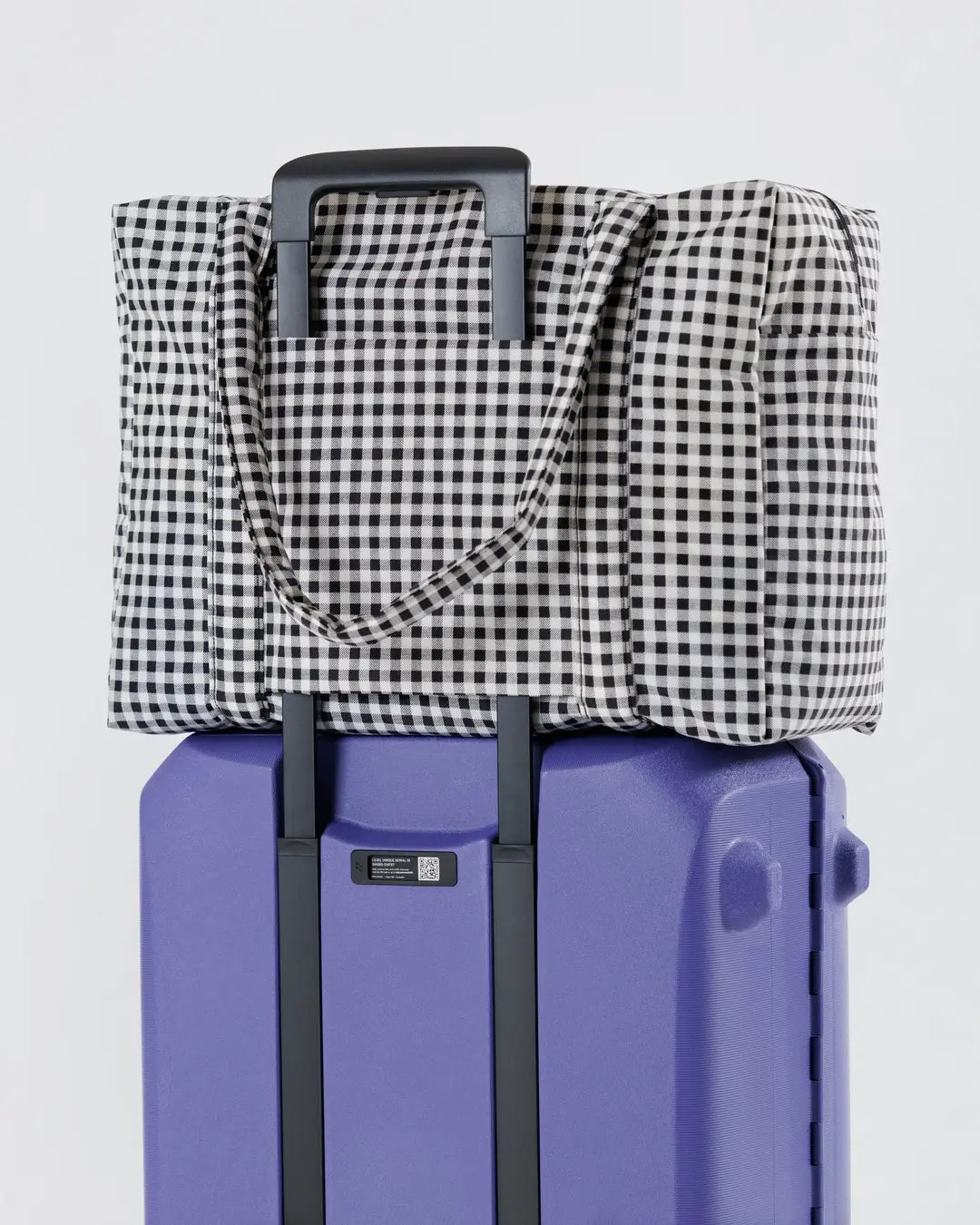 Cloud Carry-On - Black & White Gingham image 2