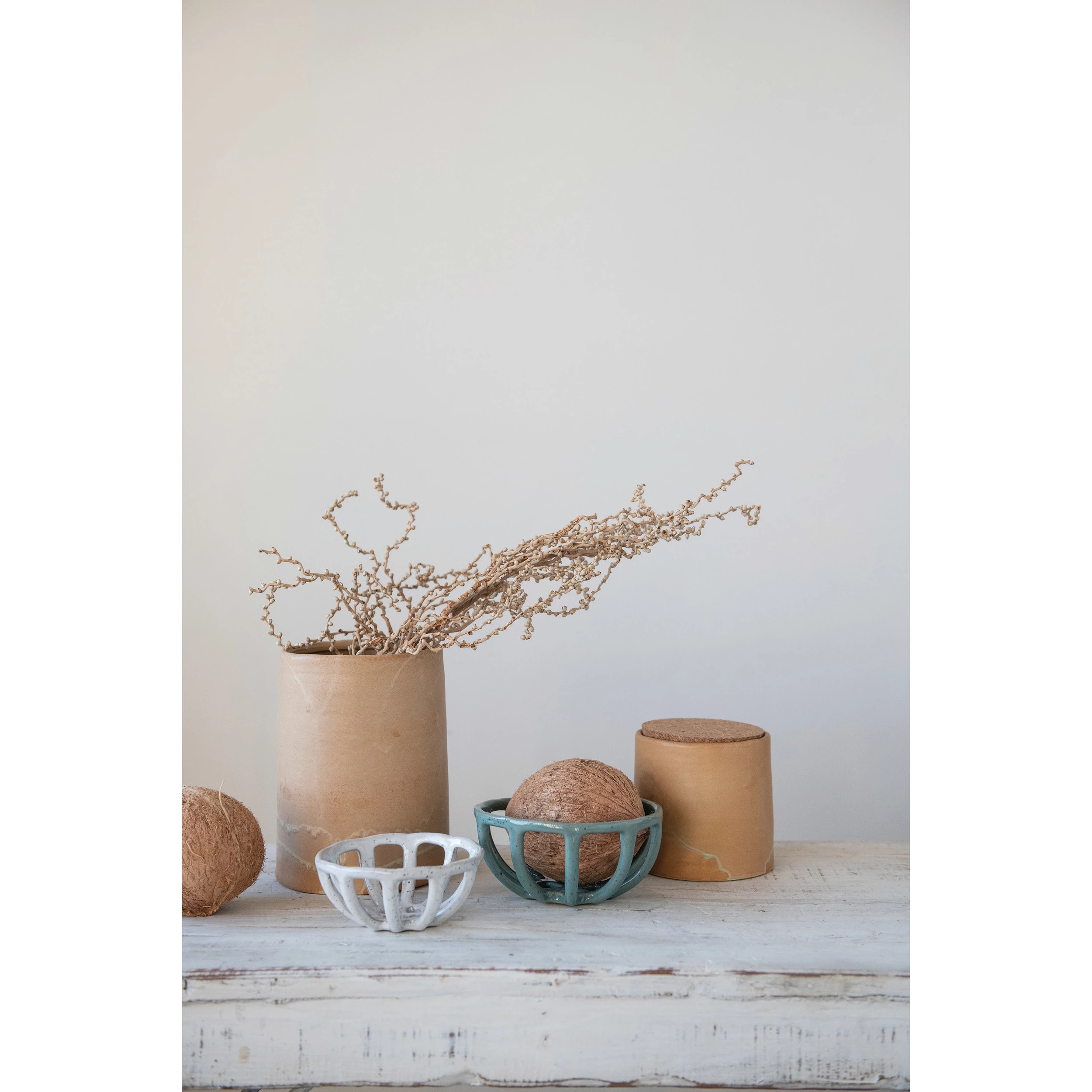 Handmade Stoneware Basket Bowl image 6