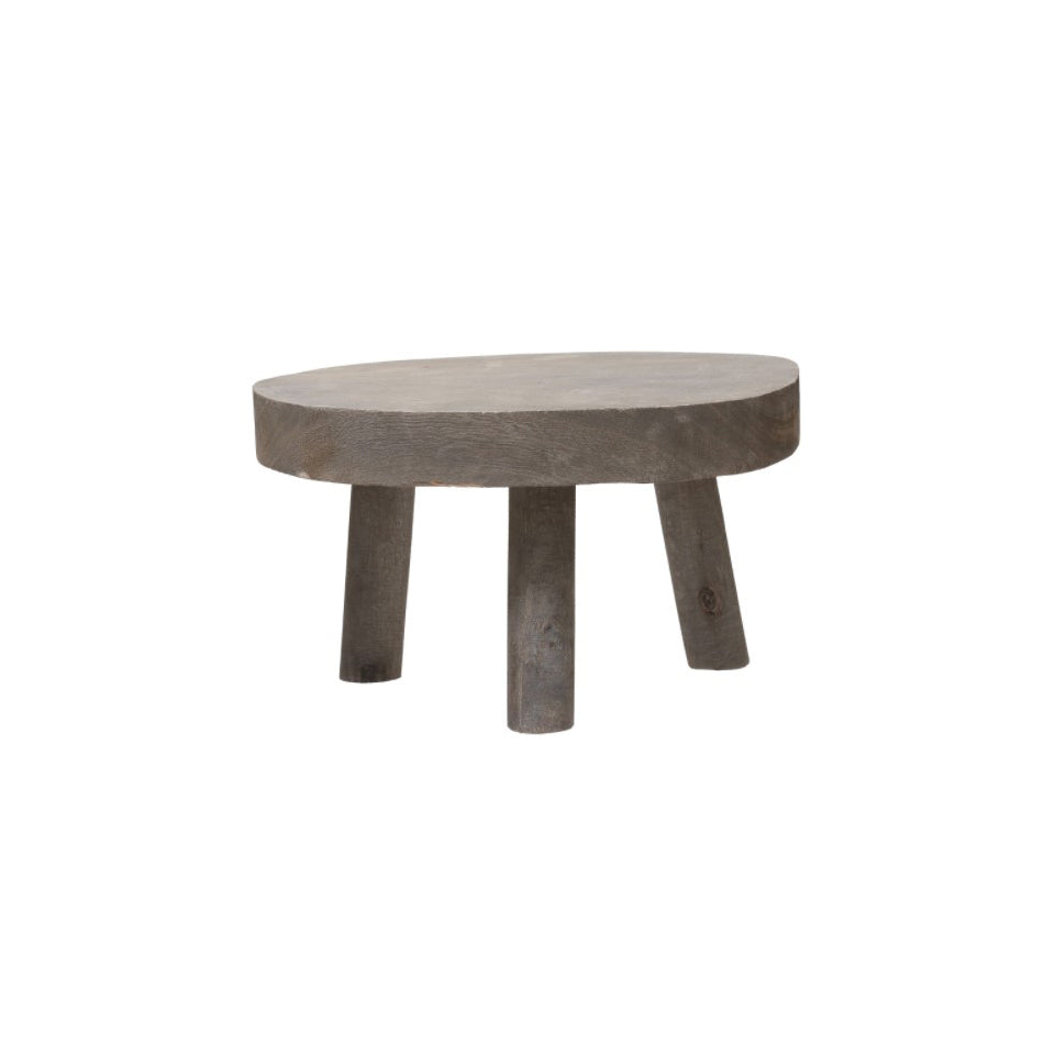 Paulownia Wood Pedestal w/ Grey Wash image 2