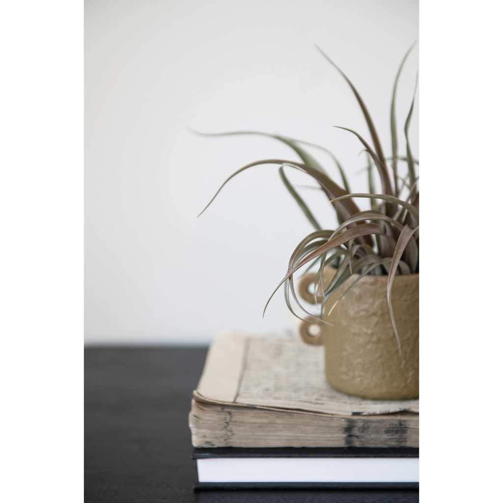 Stoneware Planter with Handles - Matte Sand image 2
