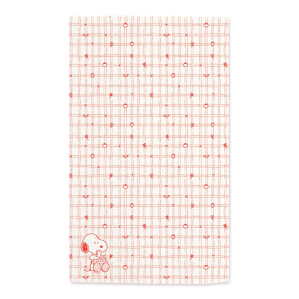 Snoopy Cherry Basket Tea Towel - Red
