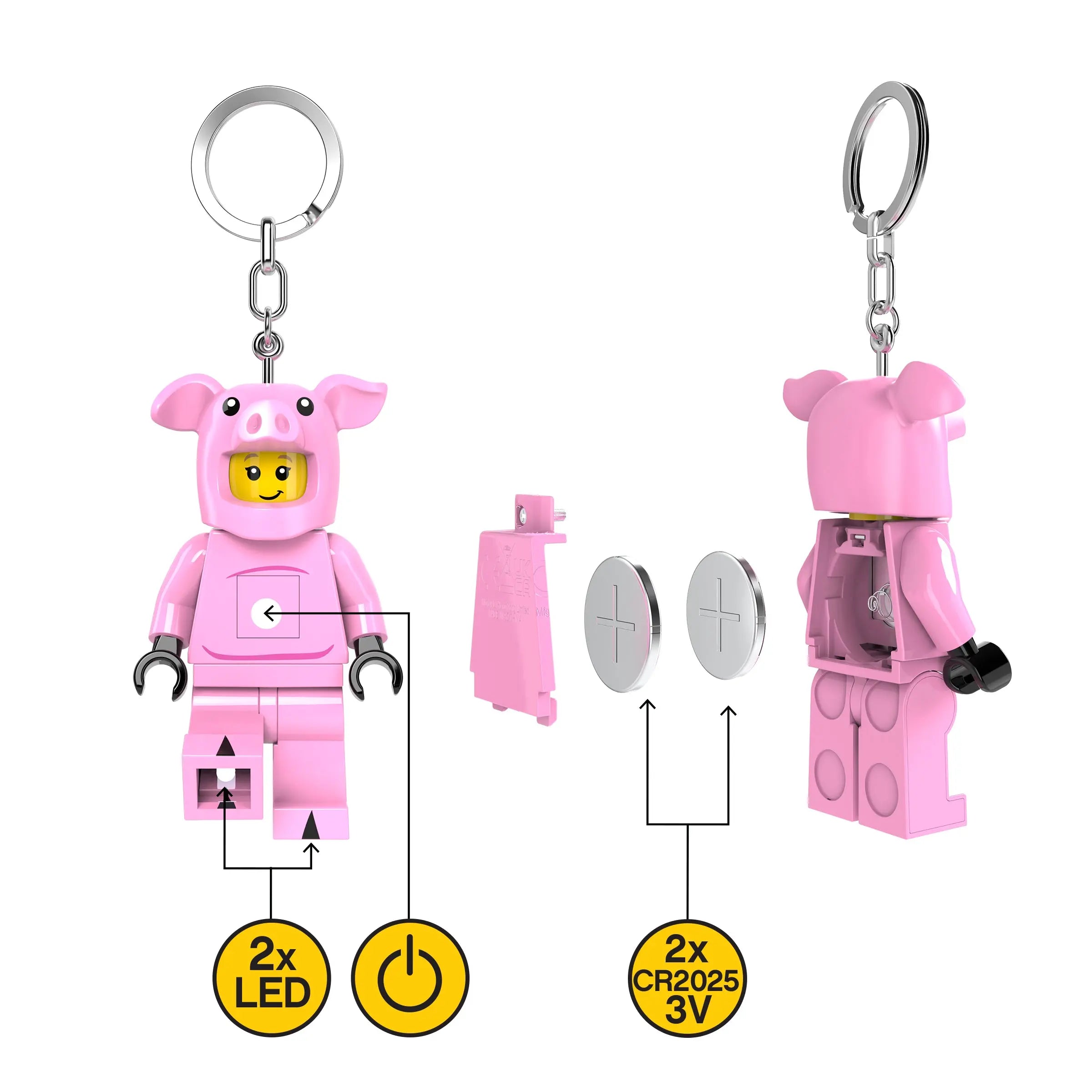 Lego Keychain - Piggy Girl image 2