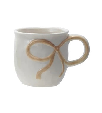 Stoneware Mug with Bow Handle image 4