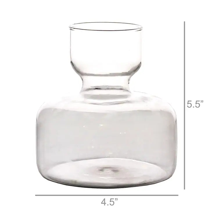 Glass Bulb Vase w/ Wide Bottom image 2