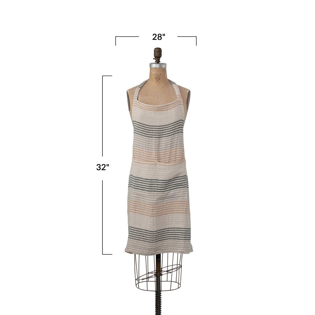 Woven Cotton Apron w/ 2 Pockets image 3