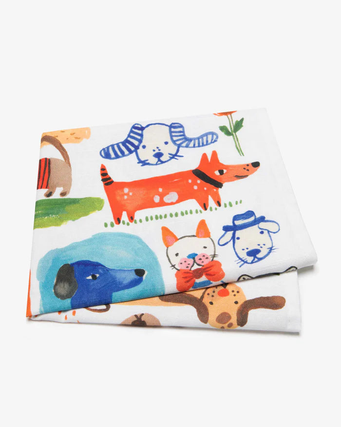 Painted Dog Tea Towel image 1