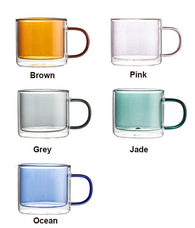 Colored Double Wall Glass Mug image 5